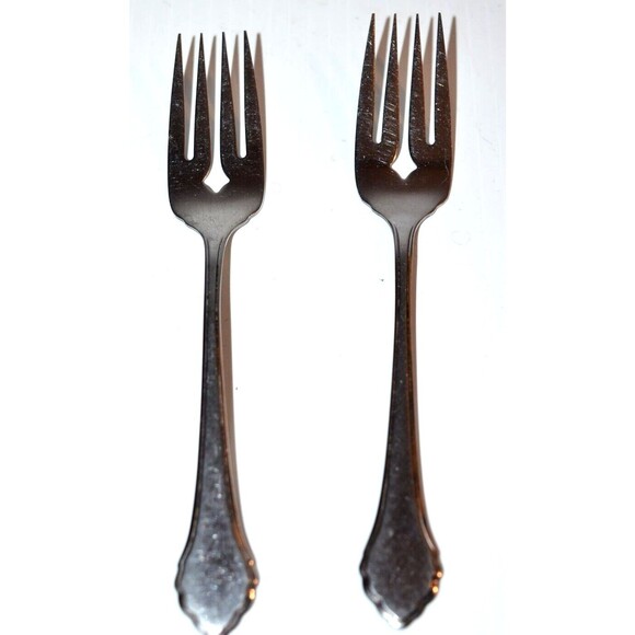 Oneida Stainless SUMMER MIST Salad Forks 6 1/8" Wm A Rogers AUTUMN GLOW 2 pc set - Picture 1 of 8
